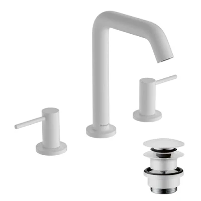 Afbeelding van Hg 3 hole basin mixer 150 tecturis s with push open waste set mw 73330700