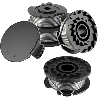 Afbeelding van grastrimmer spoel, 4 stuks Φ1,65 mm 4,9 m F016800569 nylon reservespoel + F016F04557 spoelafdekking, accu draadspoel voor Bosch ART 23 SL/ART 26 SL