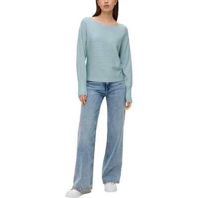 Afbeelding van QS Pullover Trui, Dames, Maat: XS, Helles türkis