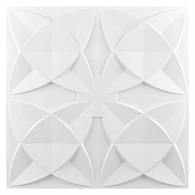 Afbeelding van Art3d 12 stuks, 4.5㎡, Decoratieve Plafondtegel 61x61 cm, Opgeschort Plafondtegel,3d Wandpaneel, Wit Patroon