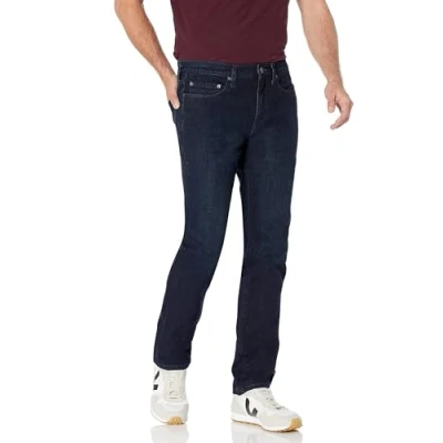 Afbeelding van Amazon Essentials Men&#039;s Spijkerbroek met slanke pasvorm, Blauw Over dye, 40W / 32L