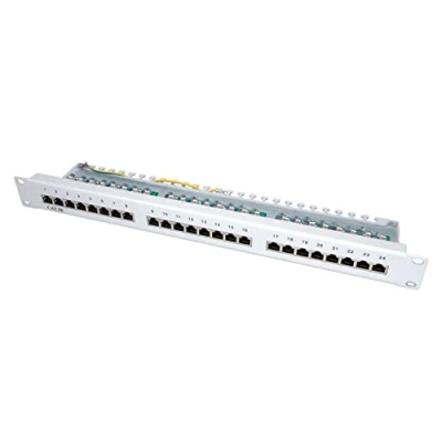 Afbeelding van VALUE Cat.5e (Class D) 19 Patchpanel, 24P, afgeschermd, grijs