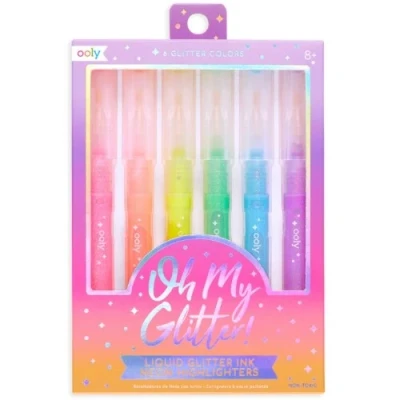 Afbeelding van Ooly glitter markeerstiften 6st