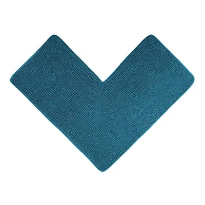 Afbeelding van Badmat Petrol Badkamer Tapijt kan gecombineerd worden tot een set Antislip &amp; Maschinewasbaar Toiletmat 50 x 100 cm