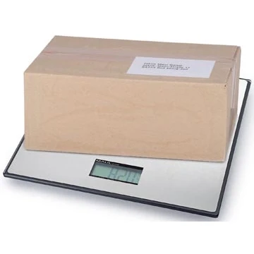 Afbeelding van MAUL pakketweegschaal Global 25kg ( /20gr) incl. batterij. Weegplateau 32x32cm, weegt kg en lb