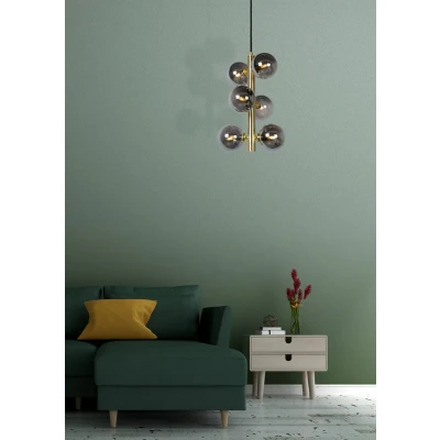Afbeelding van Lucide TYCHO Hanglamp Ø 25,5 cm 6xG9 Mat Goud / Messing