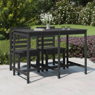 Afbeelding van Tuintafel 159,5x82,5x110 cm massief grenenhout grijs