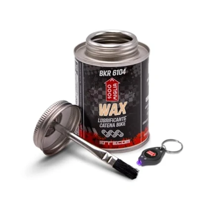 Afbeelding van 1000 Miglia BKR 6104 Dry WAX 240 ml, Bike Chain for and Dusty Weather Conditions, All In One Can, Brush included