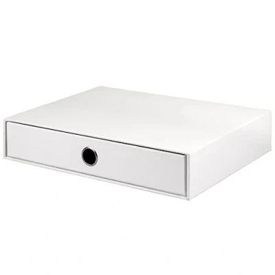 Afbeelding van Rössler Papier 1524452090 S.O.H.O. Ladebox voor DIN A4, met Grifflock, speciale editie wit, 343 x 250 65 mm, 1 stuk