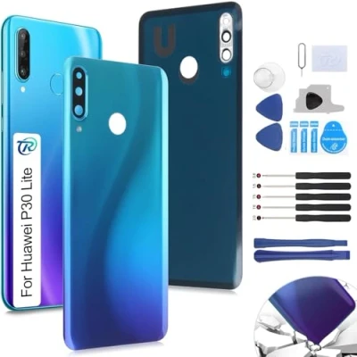 Afbeelding van Achterkant Behuizing voor Huawei P30 Lite/Nova 4E（Aurora Blauw）