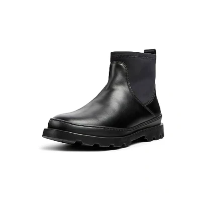 Afbeelding van Camper Brutus Korte laarzen, Dames, Maat: 38, Black Leer en textiel