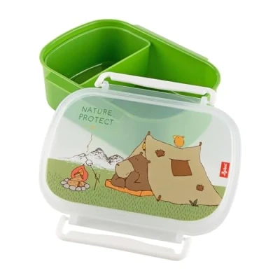 Afbeelding van SIGIKID 24780 broodtrommel Forest Grizzly lunchbox, BPA vrij, voor meisjes en jongens, aanbevolen vanaf 2 jaar, groen