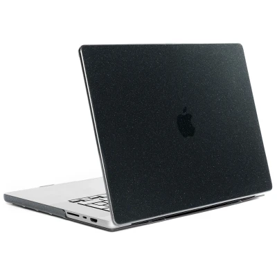 Afbeelding van Selencia Glitter Cover / Hardcase MacBook Air 13 Inch (2018 2020) Kunststof Zwart