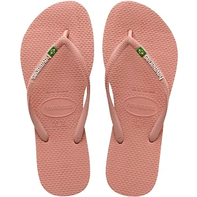Afbeelding van Havaianas Dames Slim Brasil logo, Crocus Rose, 7.5/8