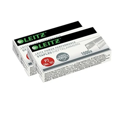 Afbeelding van Leitz Power Performance nietjes P2 (nr. 10), verzinkt, doos met 1000 (2x, nr. 10)
