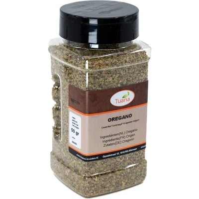 Afbeelding van Tuana Kruiden Oregano Gesneden Strooibus 50 Gram Zonder Zout MP0191