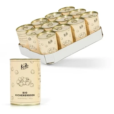 Afbeelding van KoRo Bio kikkererwten in blik 12 x 240 g