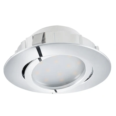 Afbeelding van EGLO LED inbouwspot Pineda, spot van kunststof, inbouwlamp in chroom, plat en draaibaar, Ø 8,4 cm