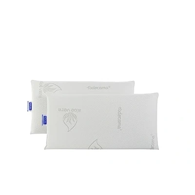 Afbeelding van Todocama Visco elastisch kussen met aloë vera (2 stuks, 75 cm)