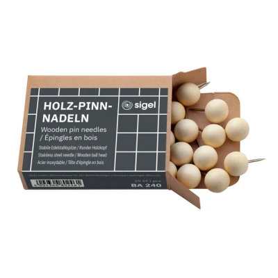 Afbeelding van Pushpin Sigel hout 25 stuk