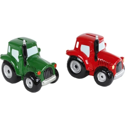 Afbeelding van Kids Globe Spaarpot Aardewerk Tractor Groen.
