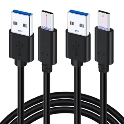 Afbeelding van UNIDOPRO USB Type C Kabel Oplaadkabel voor Outdoor Smartphone AGM Blackview Cubot CAT Doogee Oukitel UMIDiGi Ulefone Galaxy Xcover5 4S of hoesjes met diep verzonken poorten (2stuks 1M)