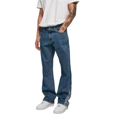 Afbeelding van Urban Classics Triangle Bootcut jeans, Heren, Maat: 29x32, Mid indigo washed