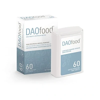 Afbeelding van DAOfood Management van DAO Deficiëntie Dispenser 60 Mini Maagsapresistente Tabletten Enzym