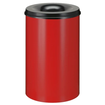 Afbeelding van Papierbak vlamdovend 110ltr rood/zwart
