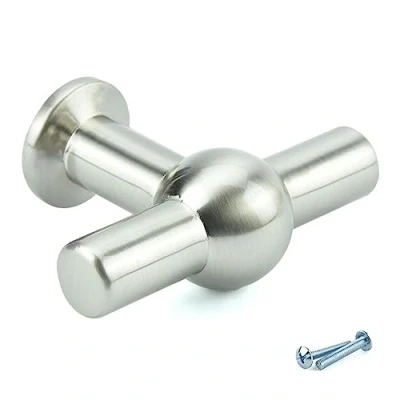 Afbeelding van M4TEC Handgreep Handvat Keuken Handgrepen Kast Lade Keukenkast Slaapkamer Meubilair Knop Geborsteld Nikkel. P9 serie: 22 x 60 mm