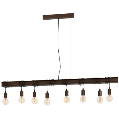 Afbeelding van EGLOÂ TownshendÂ 4Â HanglampÂ Â E27Â 150Â cmÂ Bruin
