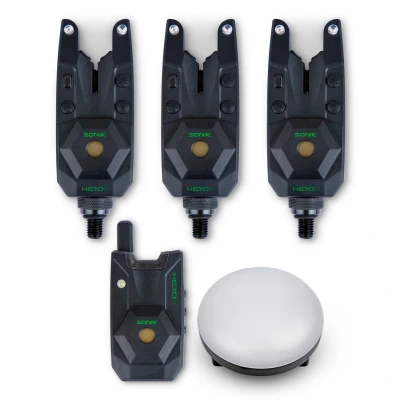 Afbeelding van Sonik HeroX Bite Alarm Set 3+1 + Bivvy Light