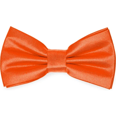 Afbeelding van Ladeheid Vlinderdas voor kinderen, voorgebonden, verstelbare band, glanzend design, ideaal bruiloft, verjaardag, eerste schooldag, duurzaam en stijlvol, afmetingen 10 cm x 5 BKS, oranje, 10cm