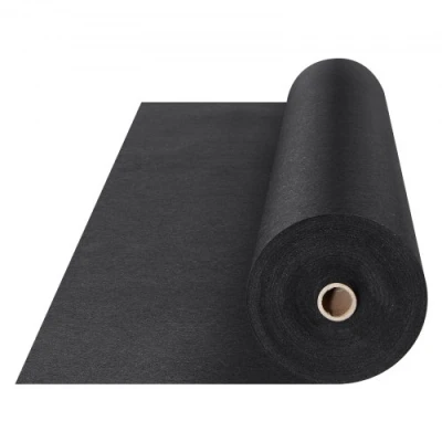 Afbeelding van VEVOR Onkruidbestrijding Tuindoek Niet geweven Stof 0,9 x 30,5 m 136g/m2 Pp Opritdrainagedoek Voor Opritstabilisatie, Tuinbouw, Landbouw En Drainage Zwart