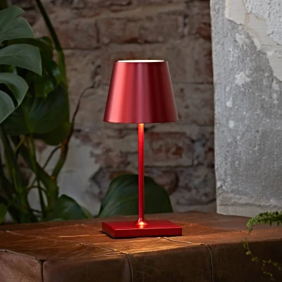 Afbeelding van Sigor Nuindie mini LED oplaadbare tafellamp, Easy Connect, rood, dimbaar