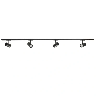 Afbeelding van Highlight Railsysteem Trackline 150 cm 4 cilinder spots zwart