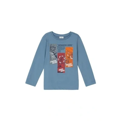 Afbeelding van Geisha Blouse Allover Print Blauw/dessin M