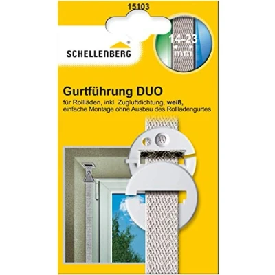 Afbeelding van Schellenberg 15103 gordelgeleider DUO rond met tochtafdichting voor systemen MINI en Maxi (rolluikband 14 23 mm breed)