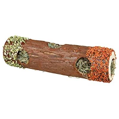 Afbeelding van Trixie Tunnelbuis Met Hooi En Hibiscusbloesem / Wortel Erwt 30X9X9 CM 35 GR (393647)