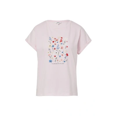Afbeelding van s.Oliver Tshirt print, Dames, Maat: 38, Zartrosa
