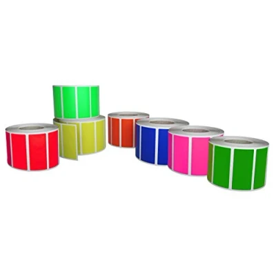 Afbeelding van Royal Green Gekleurde etiketten Stickers Rechthoek 40mmx19mm (4cm x 2cm) Rechthoekige Sticker voor Inventaris en Etikettering 3500 Pack