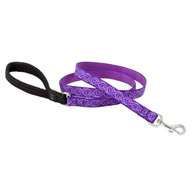Afbeelding van Lupine Jelly Roll Patroon Gewatteerde Handvat Hond Lead, 3/4&quot;/6ft