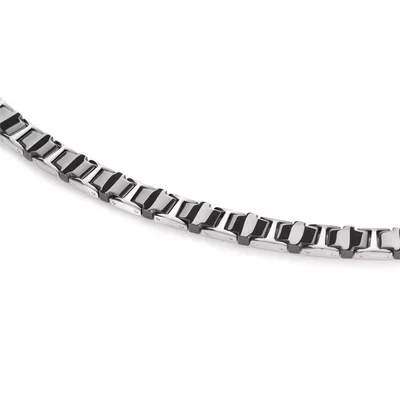 Afbeelding van Boccia Titanium collier met zwart keramiek 0867 02