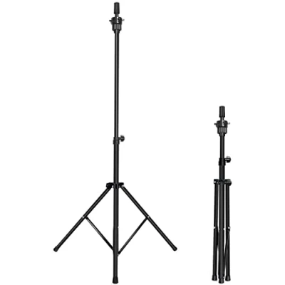 Afbeelding van Mannequin hoofd Stand, DanseeMeibr Plus Verstelbare pruik Stand Statief (32.8 53.5 Inch) Metalen Head voor kappersopleiding Canvas met Draagtas