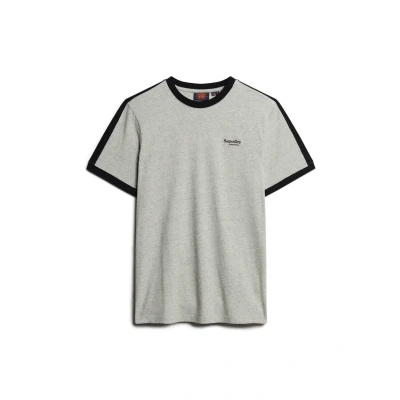 Afbeelding van Superdry Essential LOGO Retro Tshirt print, Heren, Maat: Medium, Grey fleck marl black