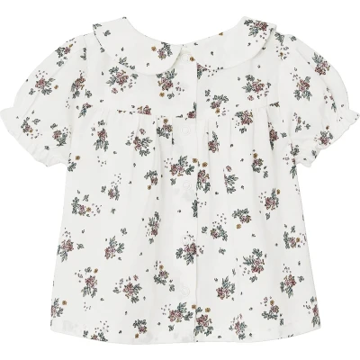 Afbeelding van Vertbaudet Gebloemd babyshirt met korte mouwen