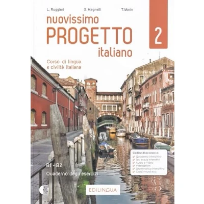 Afbeelding van Nuovo Progetto Italiano 2 livello elementare B1 B2: Quaderno degli esercizi a delle attività video: Vol.