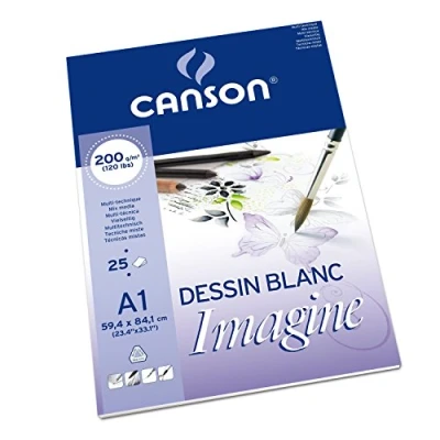 Afbeelding van Canson 200005969 Imagine Mix Media papier, A1, Wit