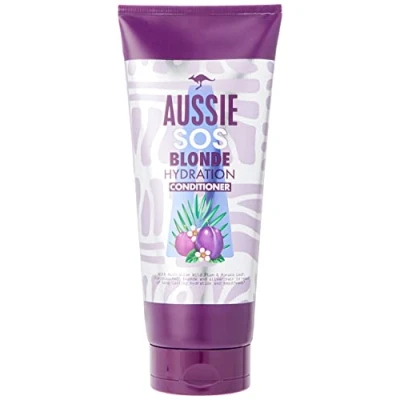 Afbeelding van Aussie SOS Blonde Hydration Veganistische Conditioner, voor blond en zilverkleurig haar, 340 ml