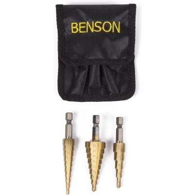 Afbeelding van Benson Stappenboor Set HSS Titanium 3 delig 1 x 4 12 mm 20